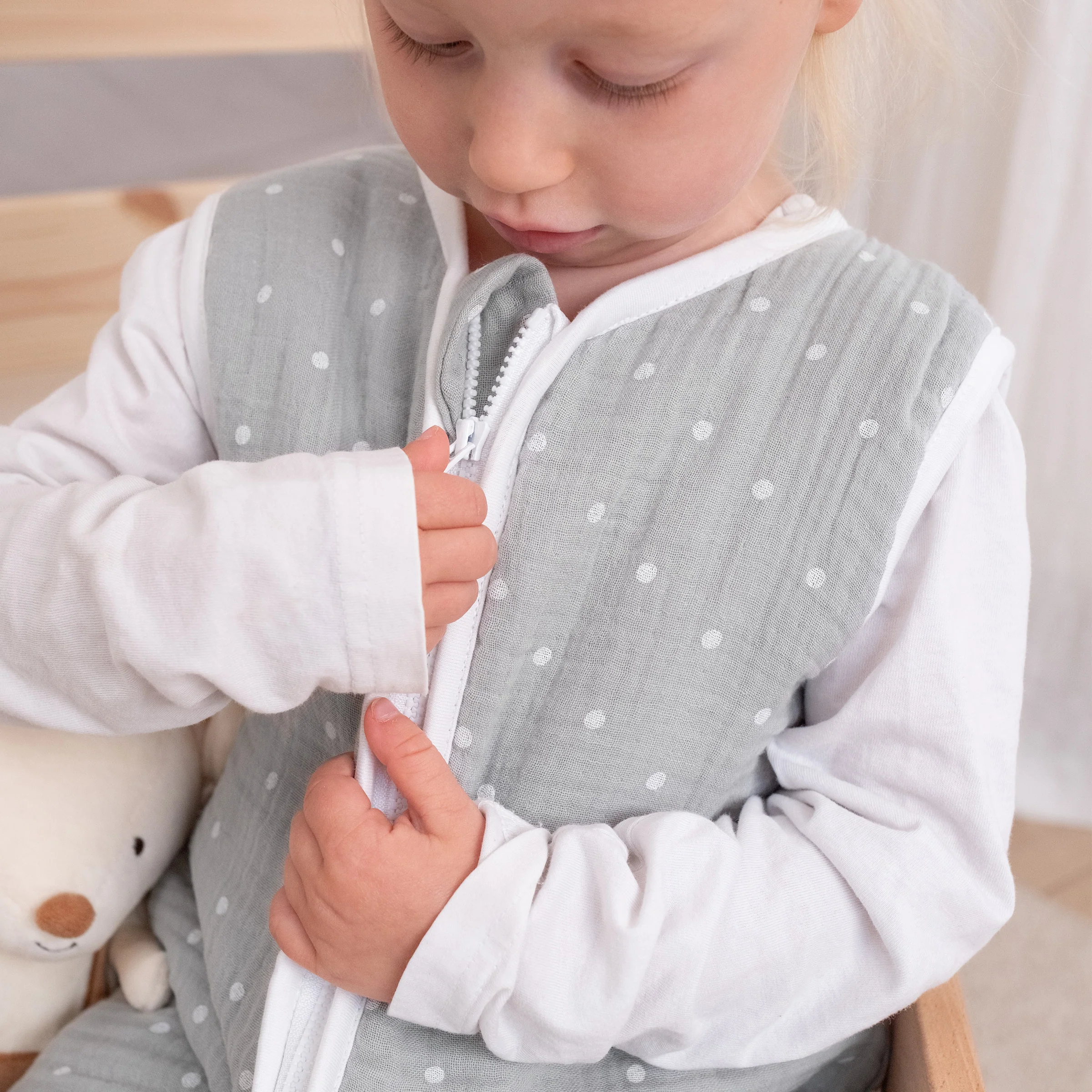 2er-Pack Schlafsack mit Beinen  |  ganzjährig  |  Musselin - Image 2