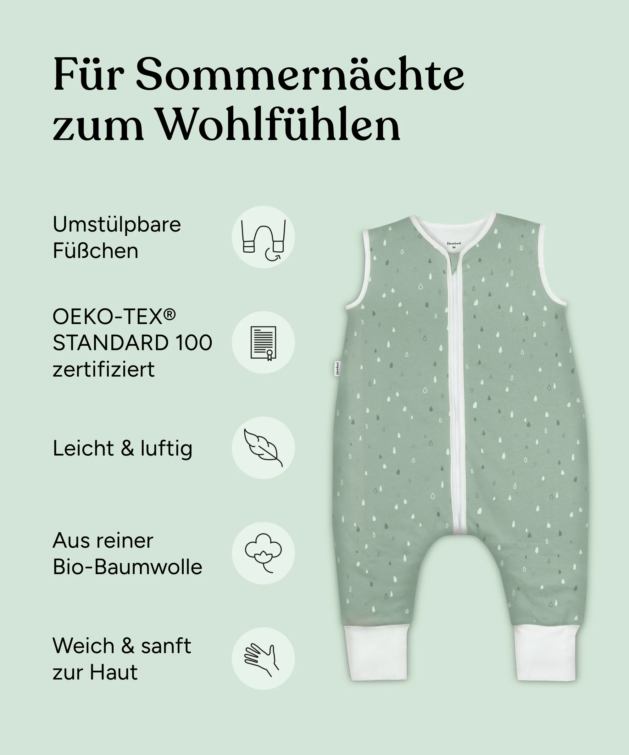 Schlafsack mit Beinen | Sommer - Image 3