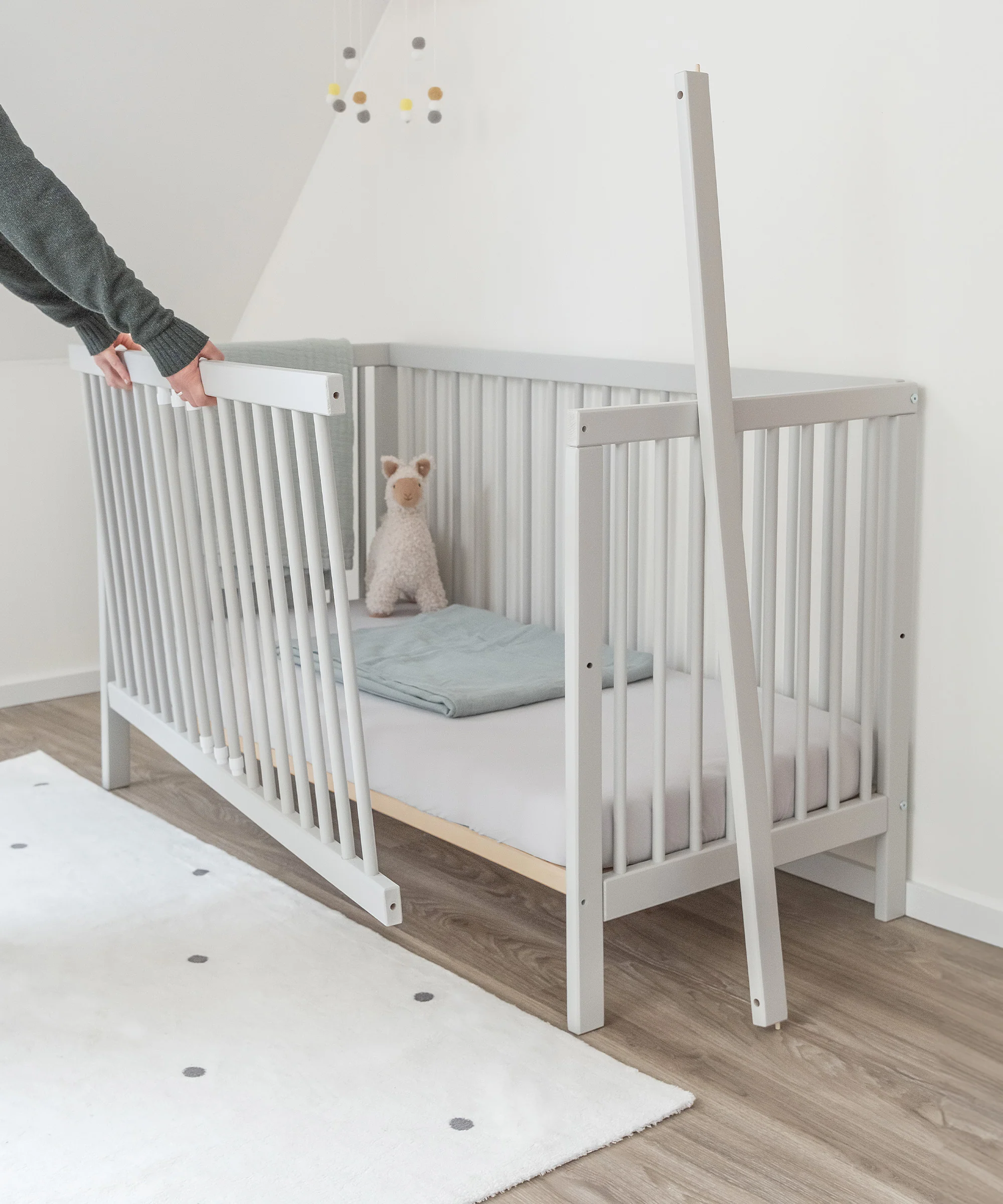Babybett Pur  |  Hellgrau - Image 8