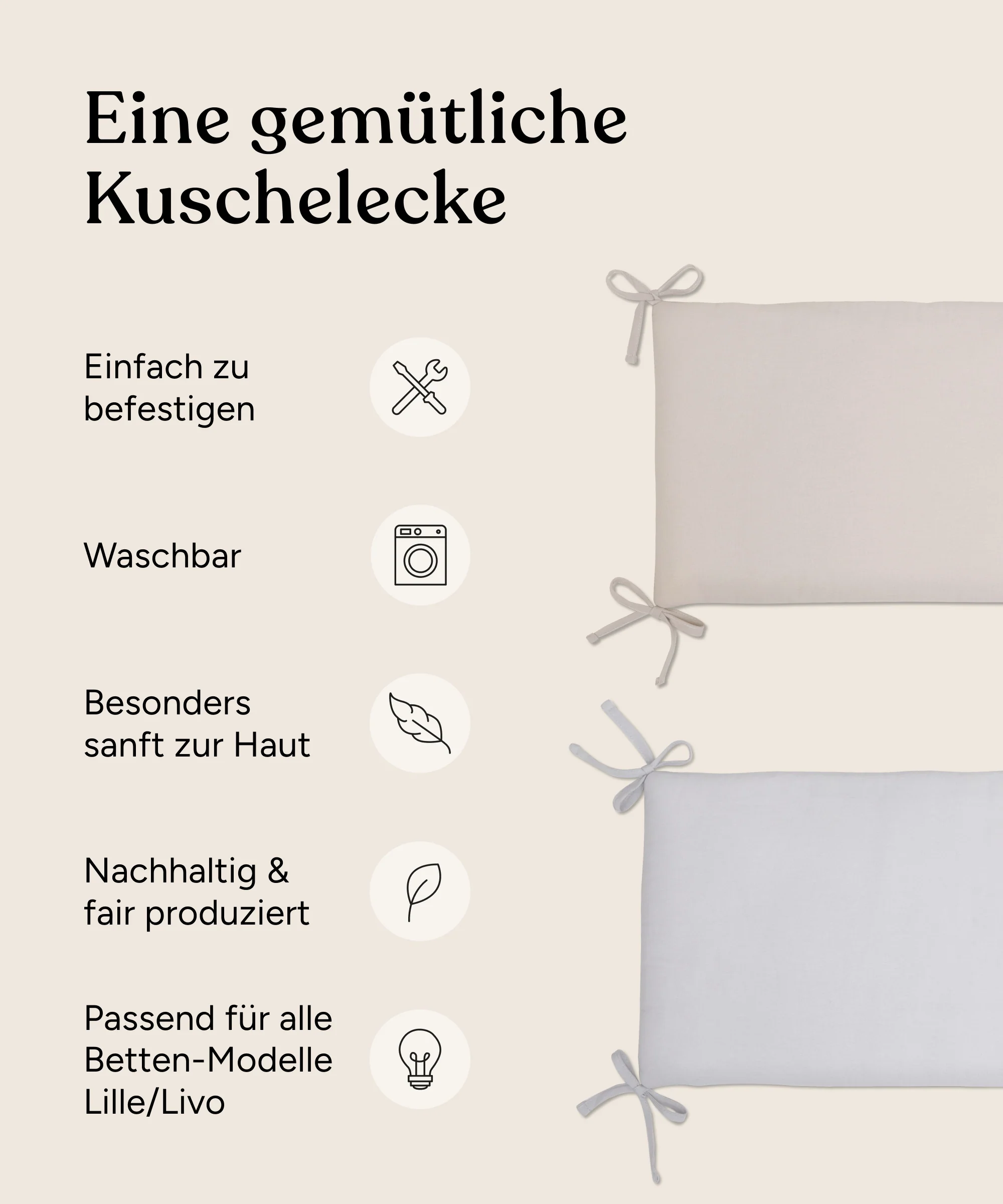 Bettumrandung  |  für Kinderbett  |  Renforcé - Image 3