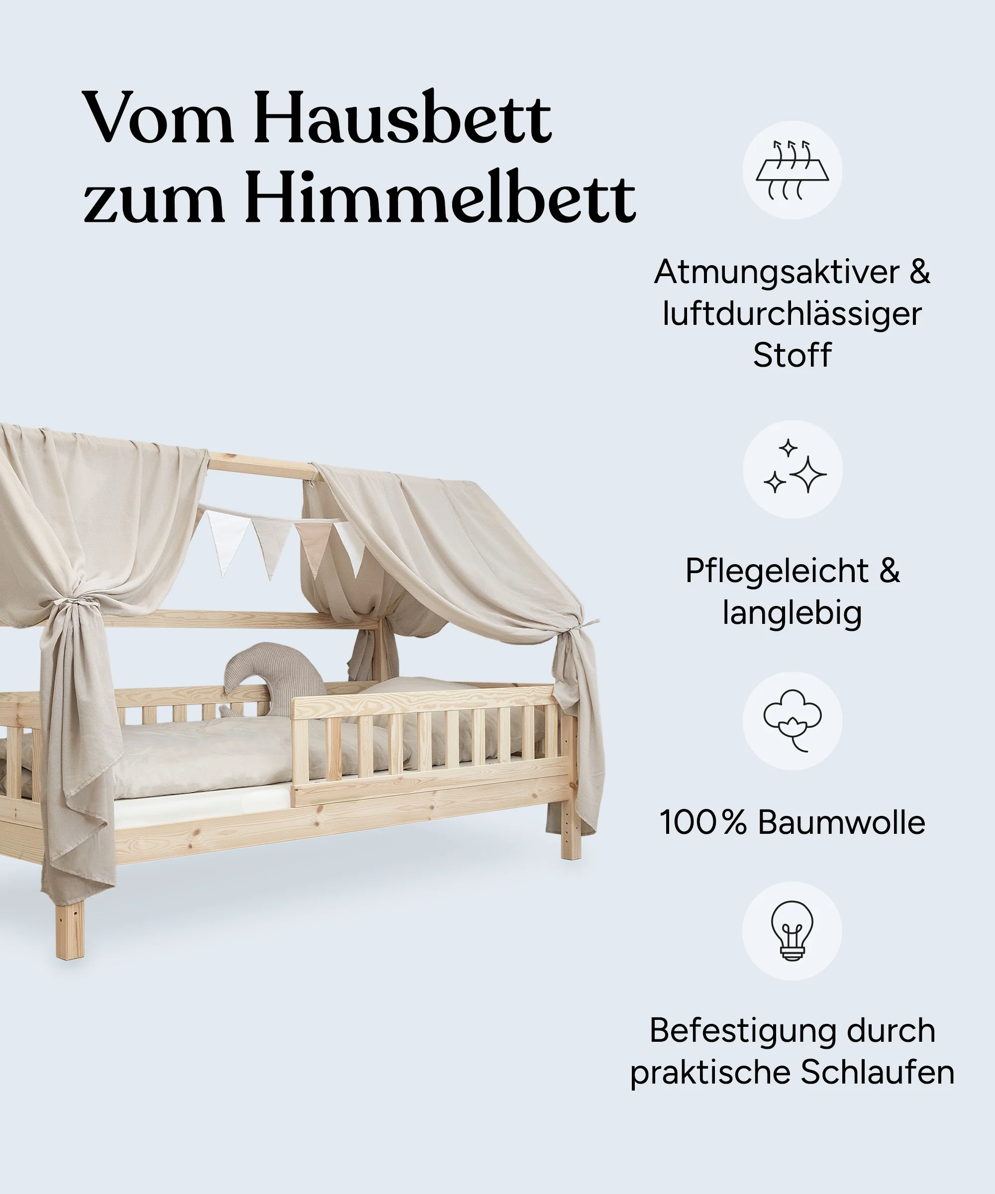 Betthimmel-Set  |  für Hausbett - Image 4