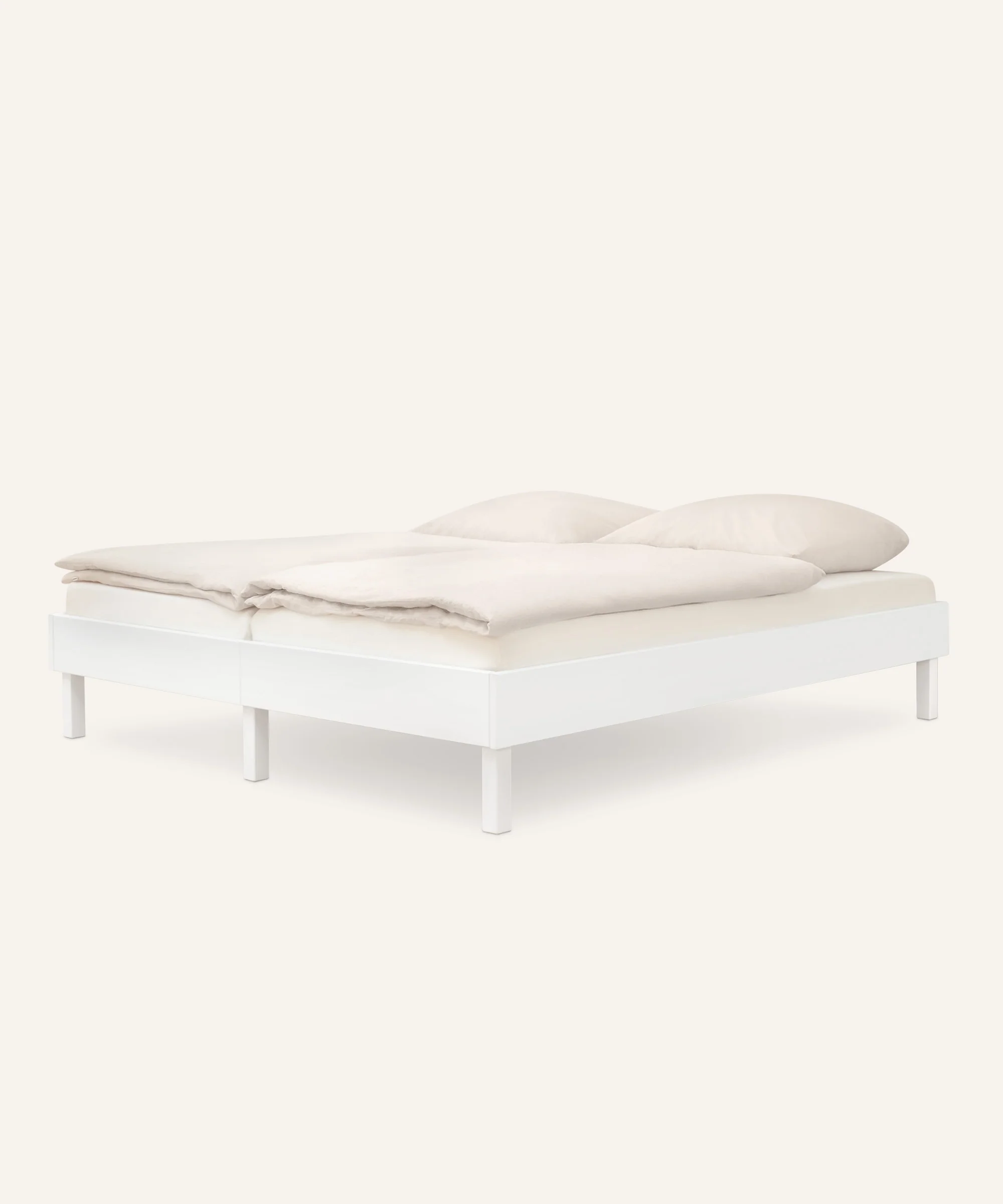 Doppelbett Plano | Kiefer Weiß | 180 × 200 cm