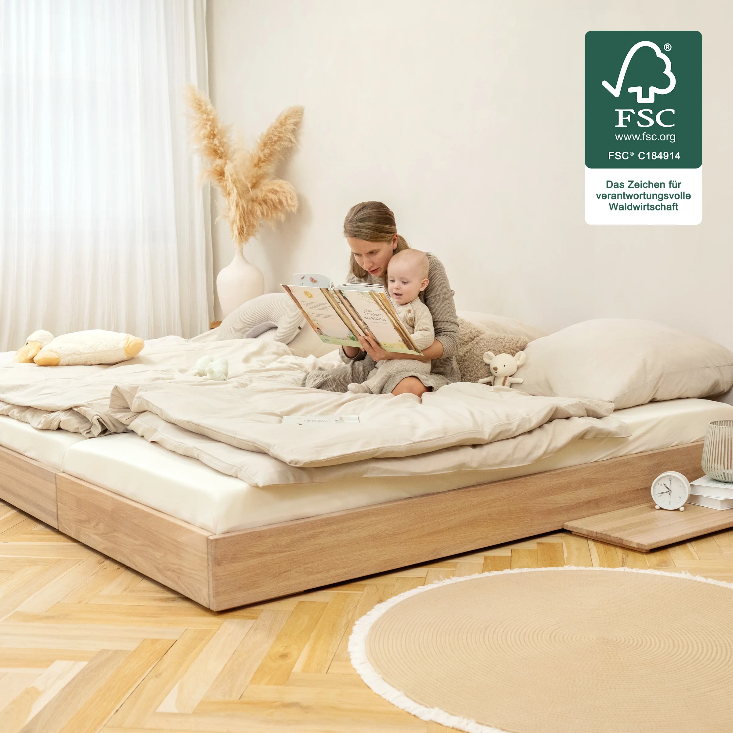 Familienbett Plano | Eiche | 360 × 200 cm - Image 4
