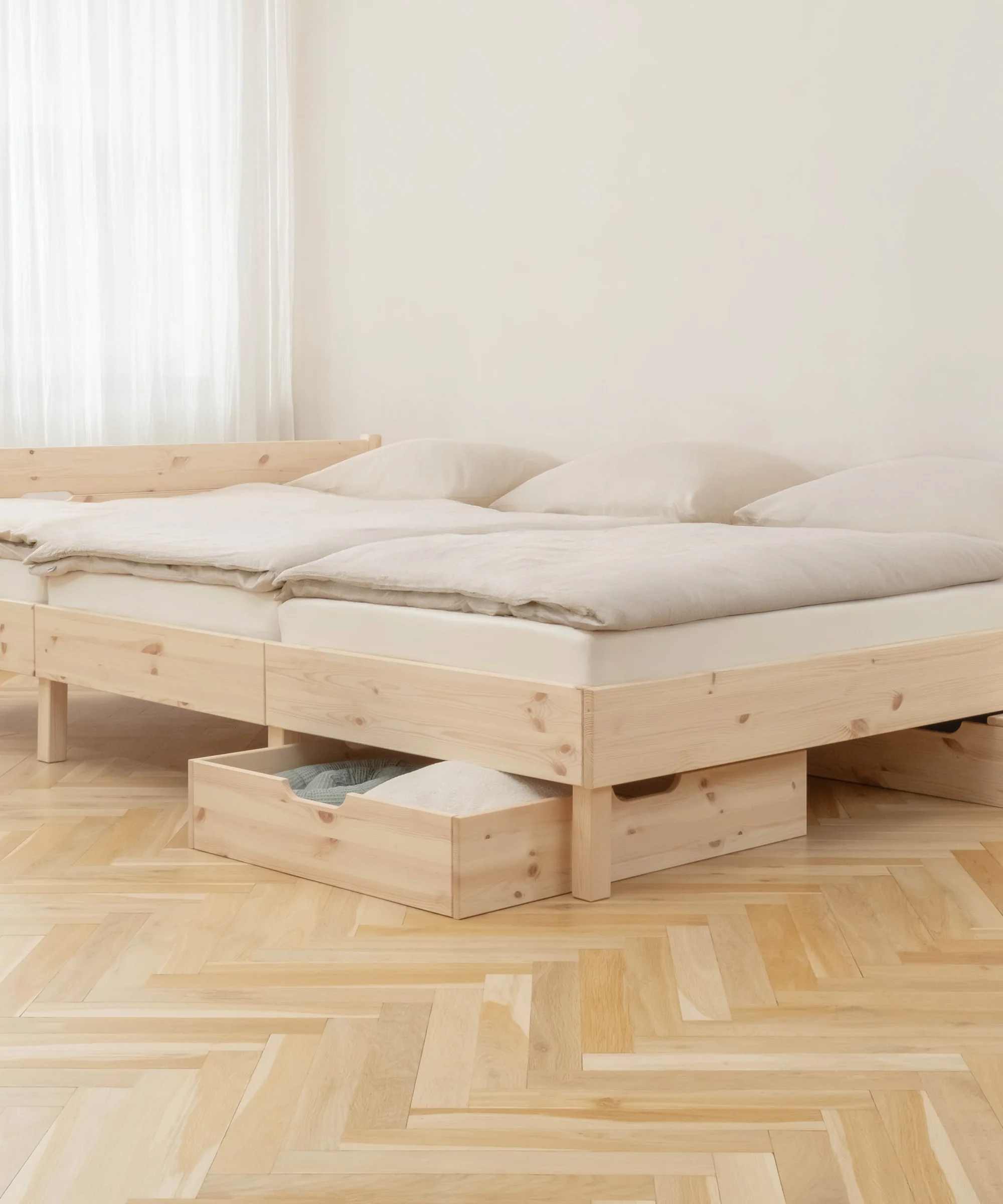 Familienbett Plano | Kiefer Natur | 270 × 200 cm - Image 10
