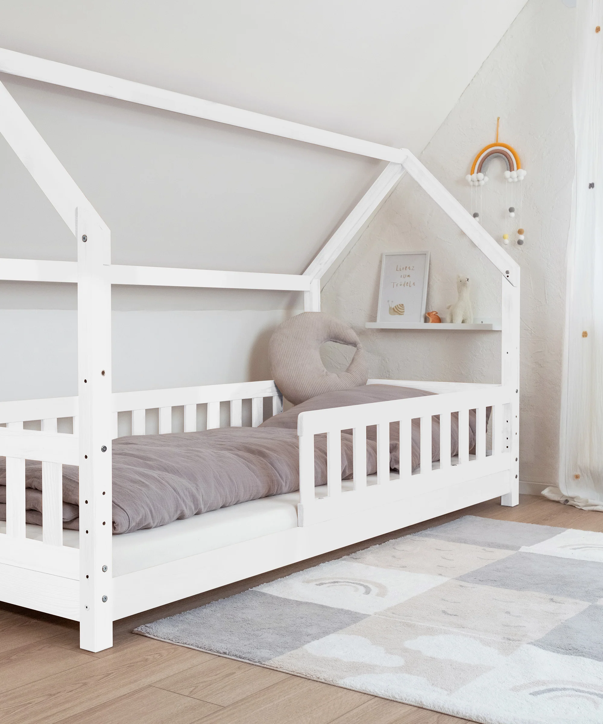 Hausbett Lille  |  Kiefer Hellgrau - Image 9