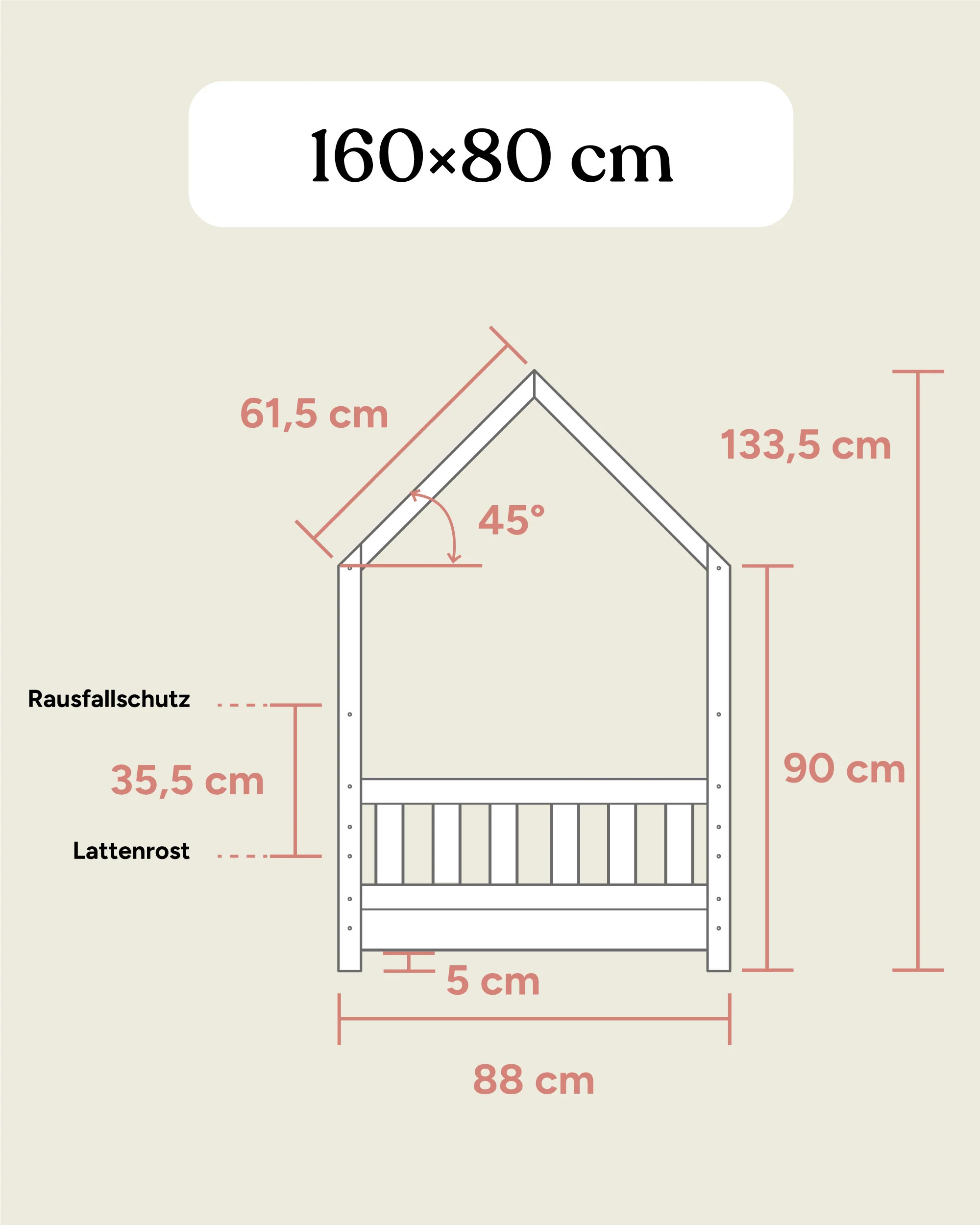 Hausbett Lille (B-Ware)  |  Kiefer Weiß - Image 22