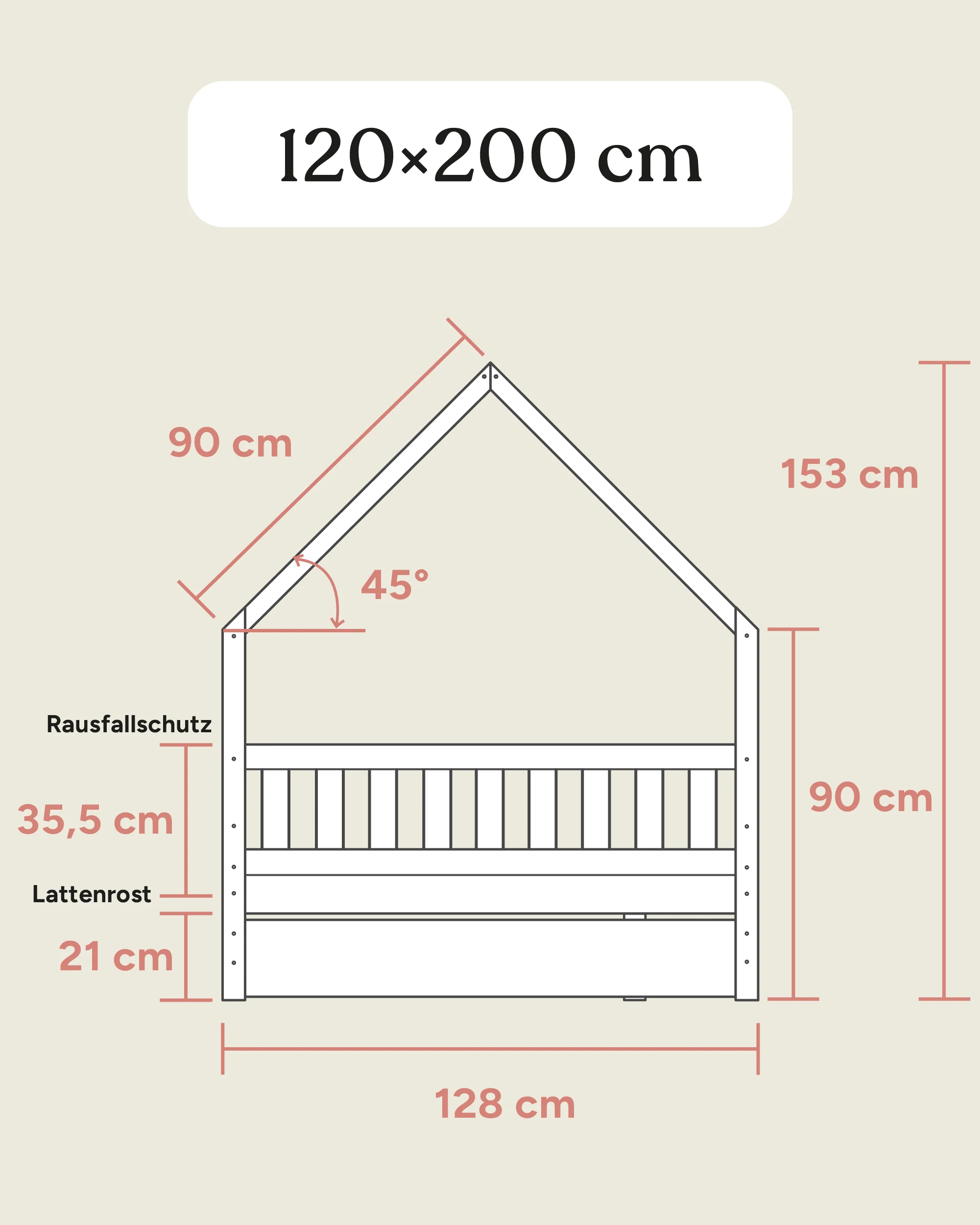 Hausbett Lille  |  Kiefer Hellgrau - Image 15