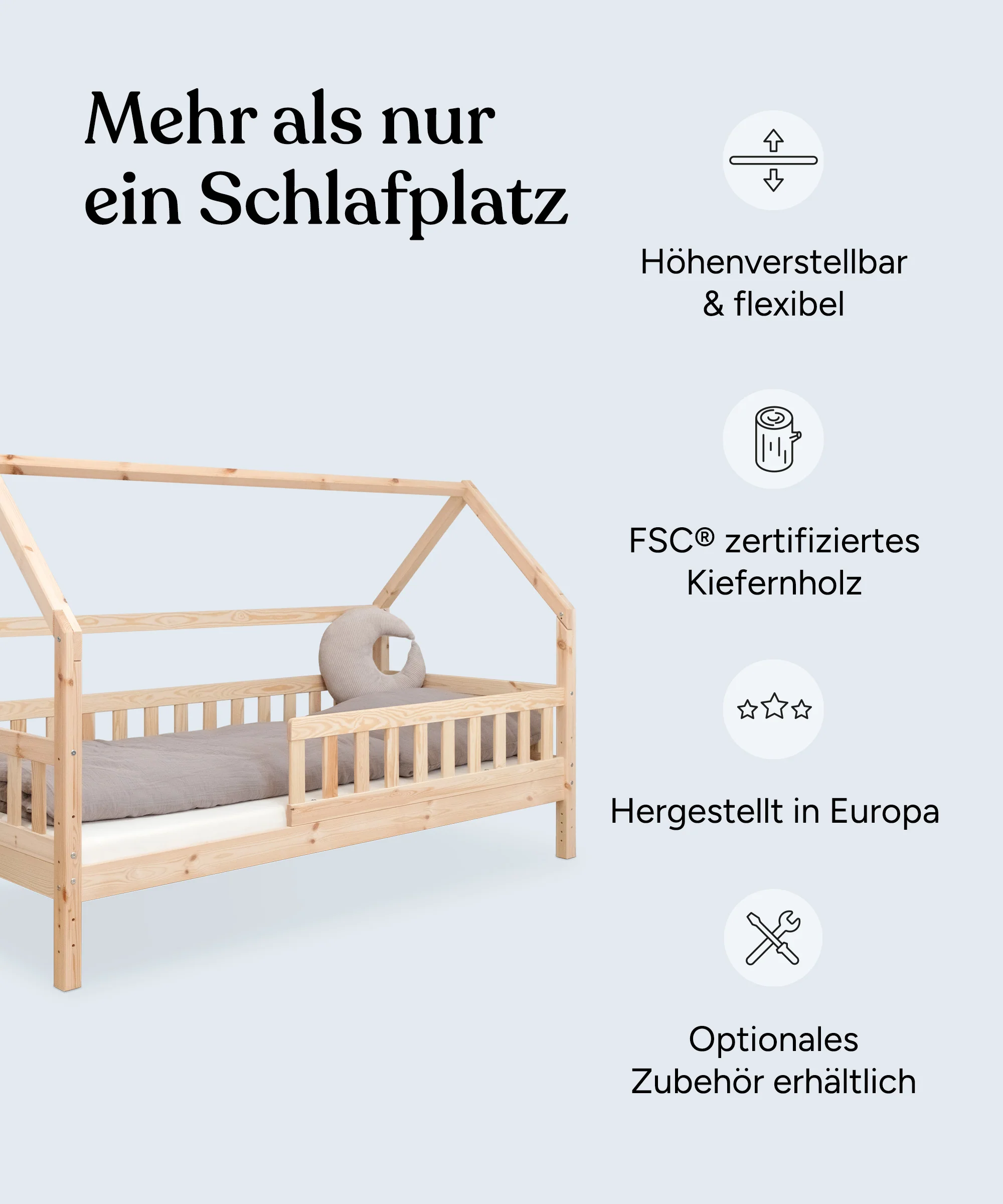 Hausbett Lille (B-Ware) | Kiefer Natur - Image 3