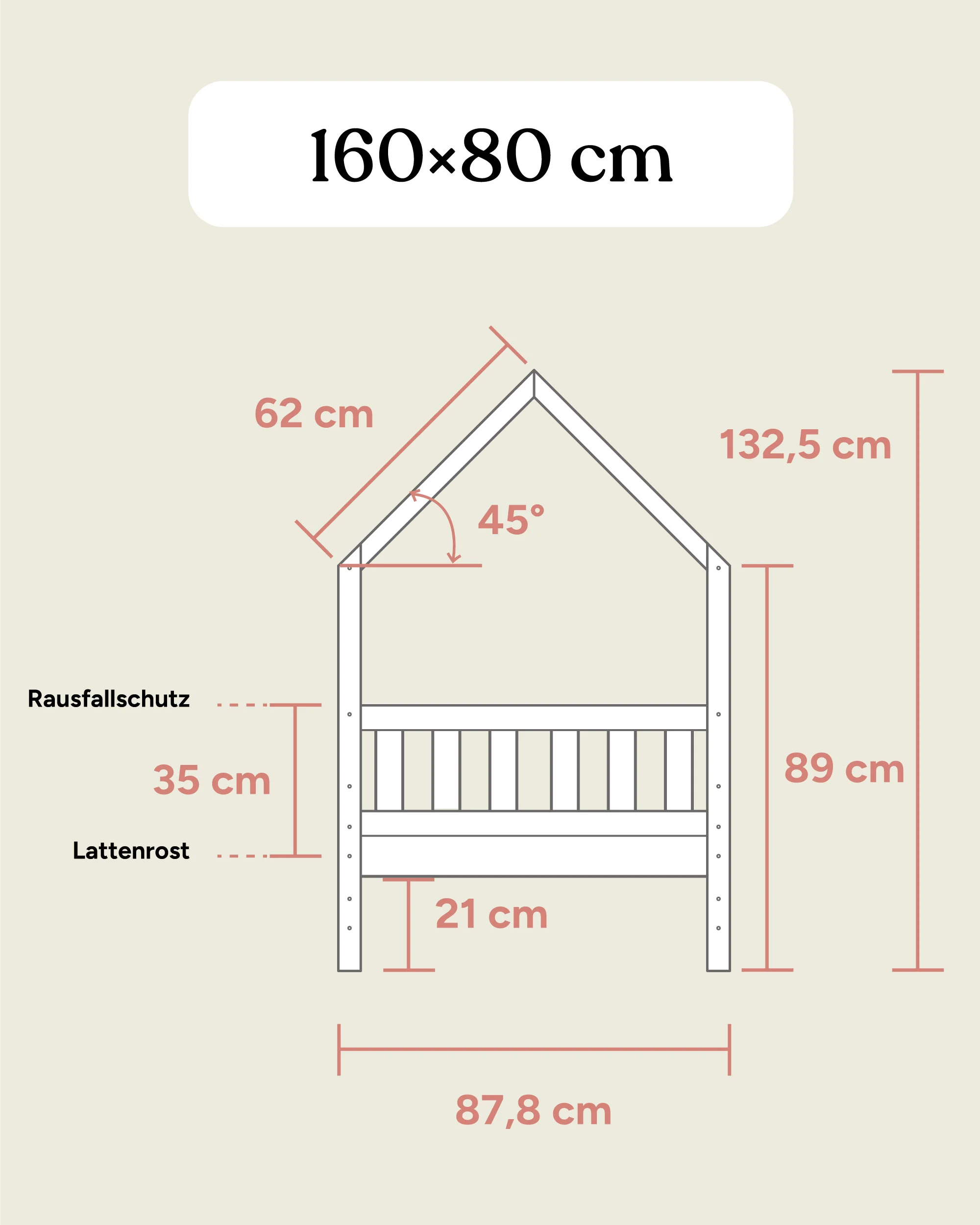 Hausbett Lille (B-Ware)  |  Kiefer Weiß - Image 16
