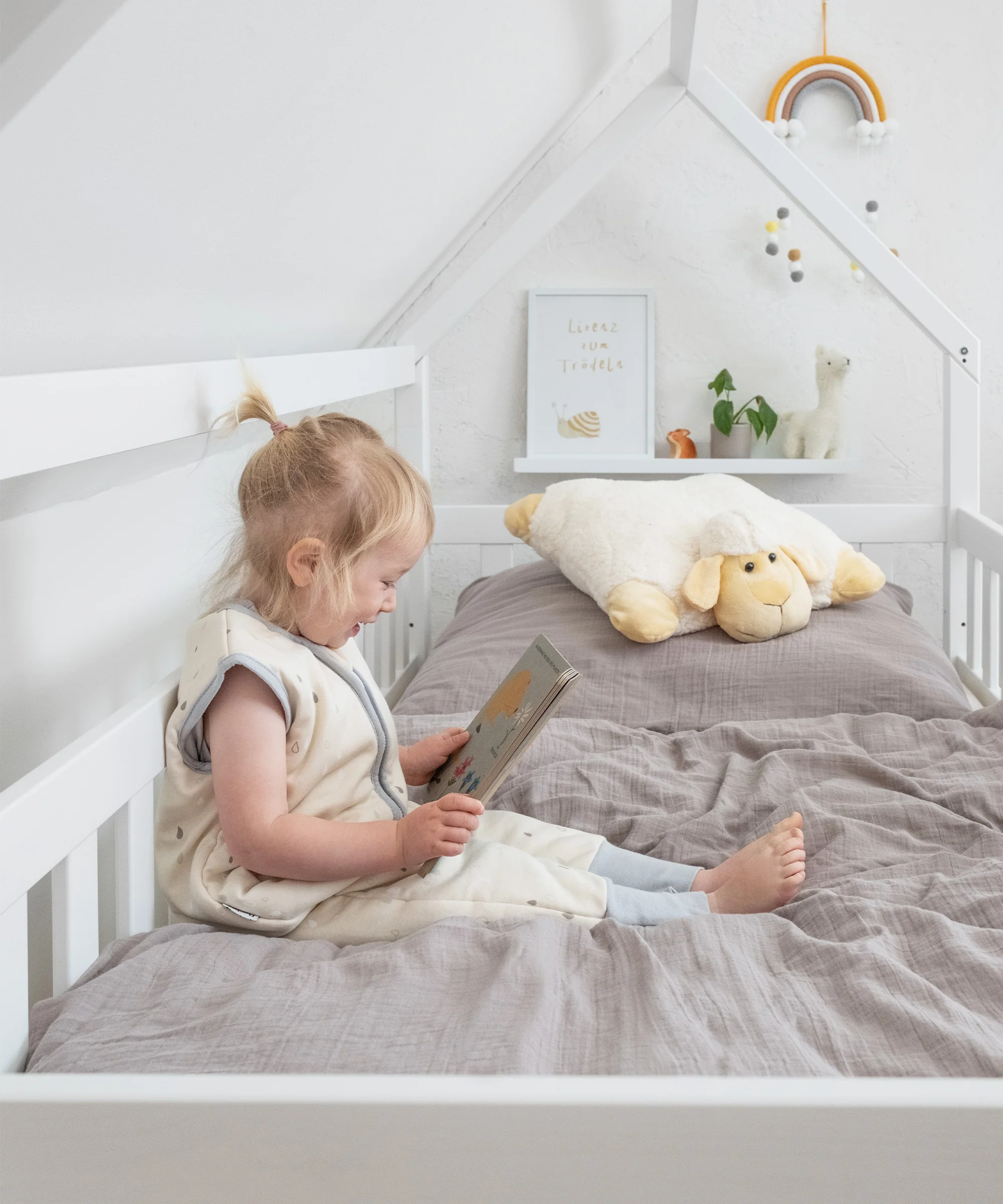 Hausbett Lille  |  Kiefer Hellgrau - Image 8
