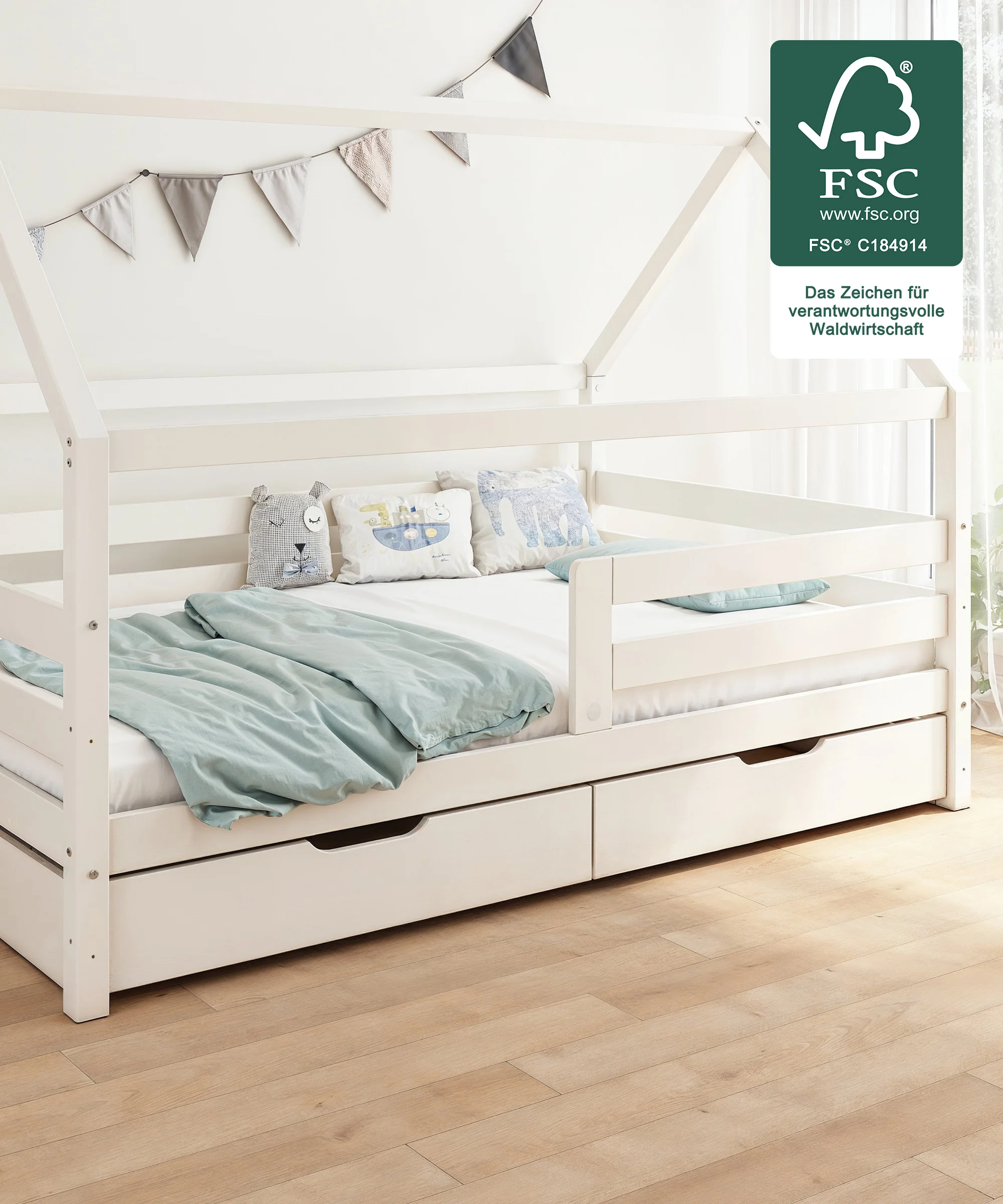 Hausbett Sona  |  Kiefer Weiß - Image 4