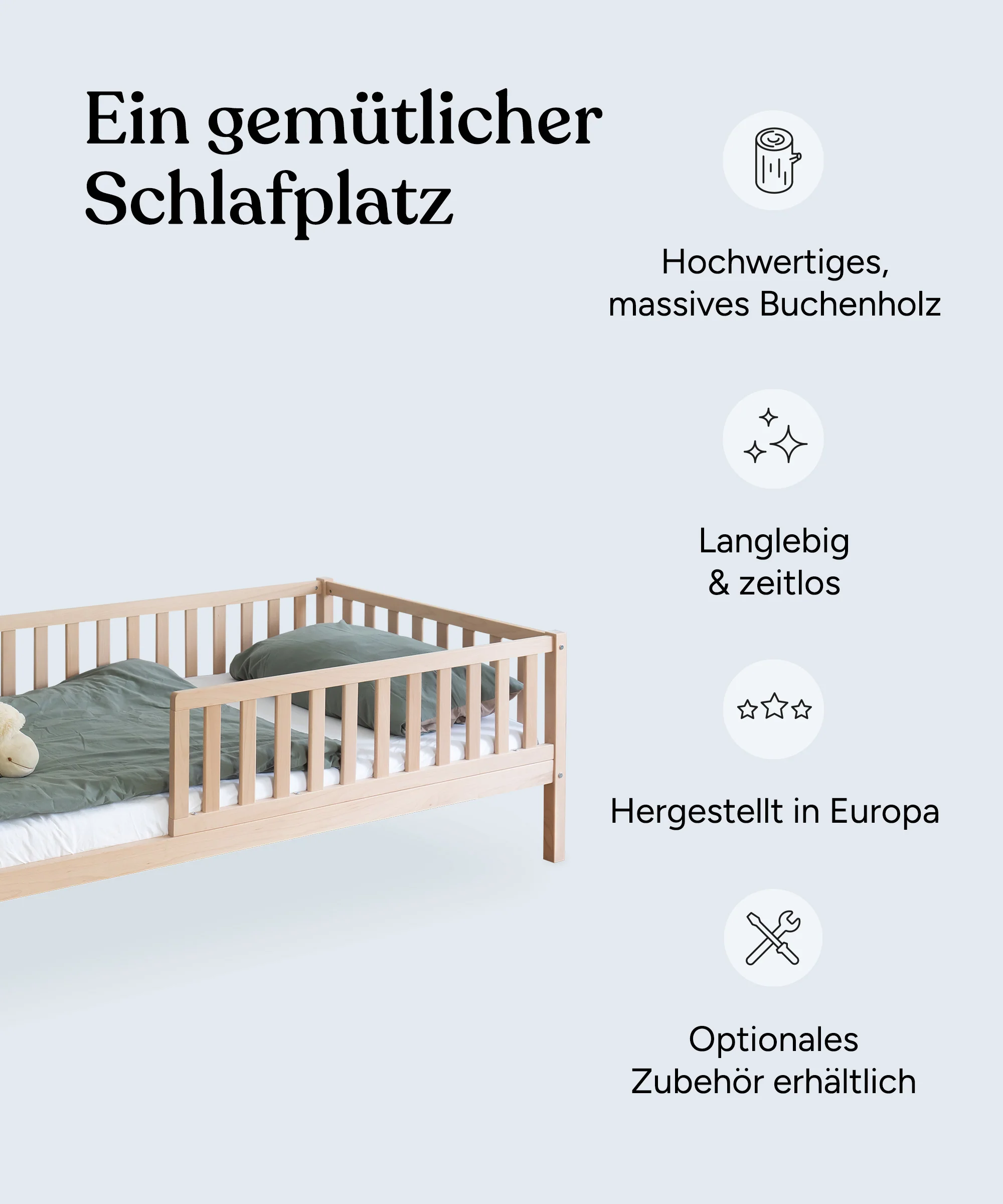 Kinderbett Livo (B-Ware)  |  Buche - Image 4