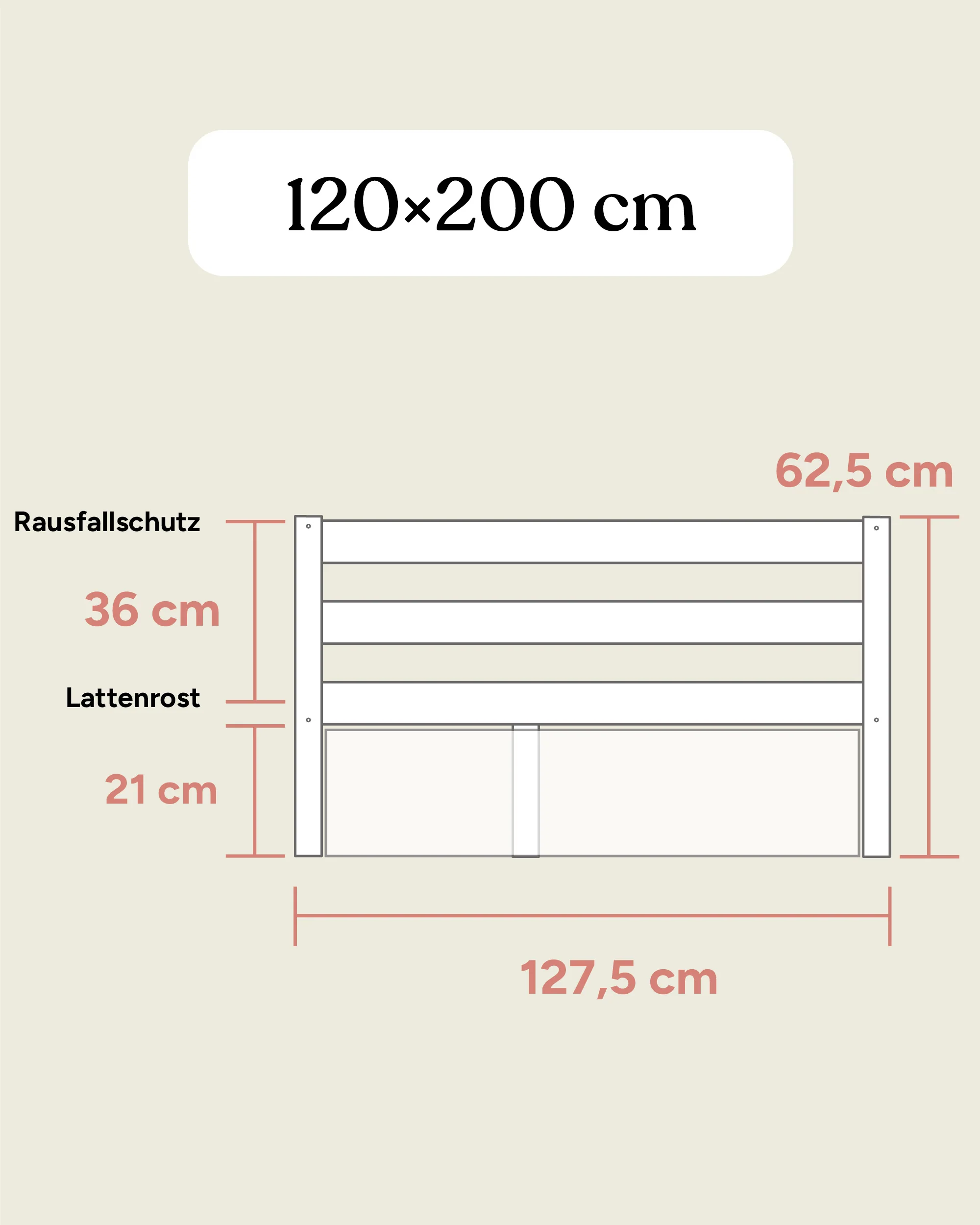 Kinderbett Sona  |  Kiefer Grau  |  120 × 200 cm - Image 5