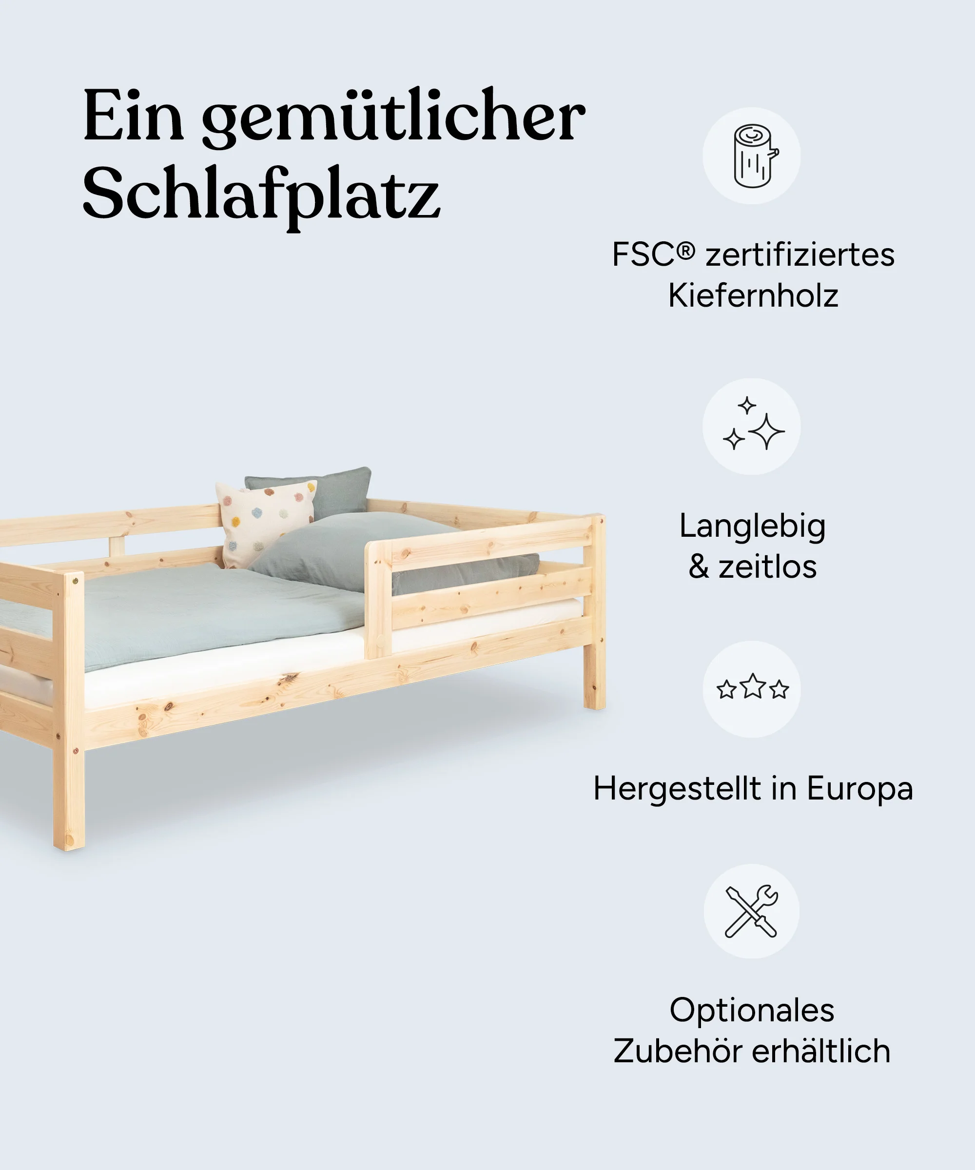 Kinderbett Sona | Kiefer Natur - Image 2