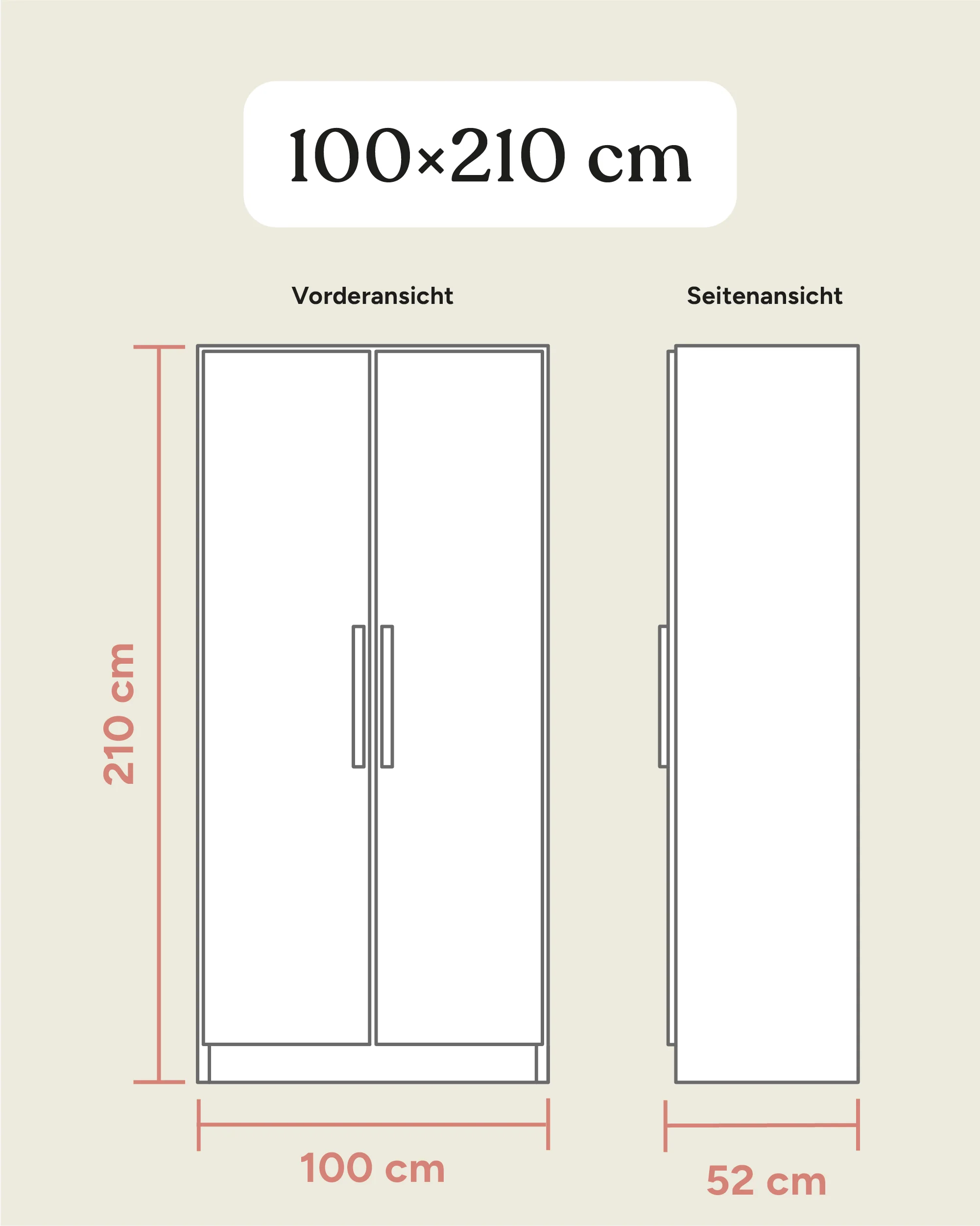 Kleiderschrank Linia 100 cm | Kiefer Natur - Image 15