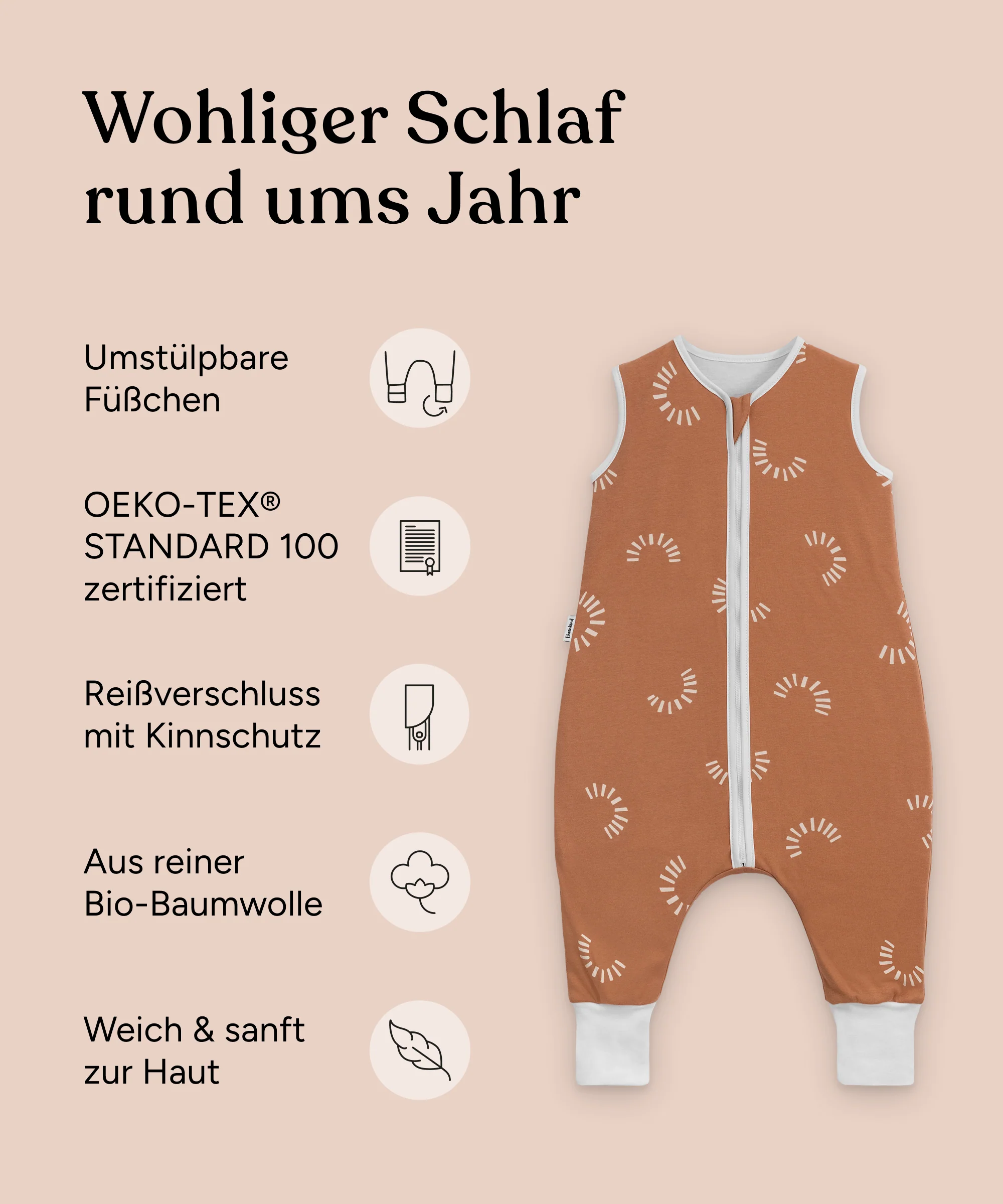 Schlafsack mit Beinen | ganzjährig - Image 3