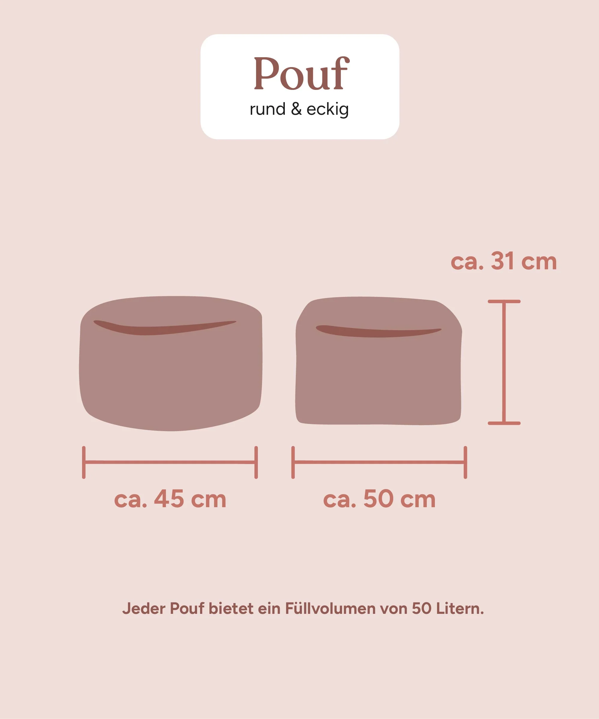 Sitzsack Pouf | Eckig - Image 12