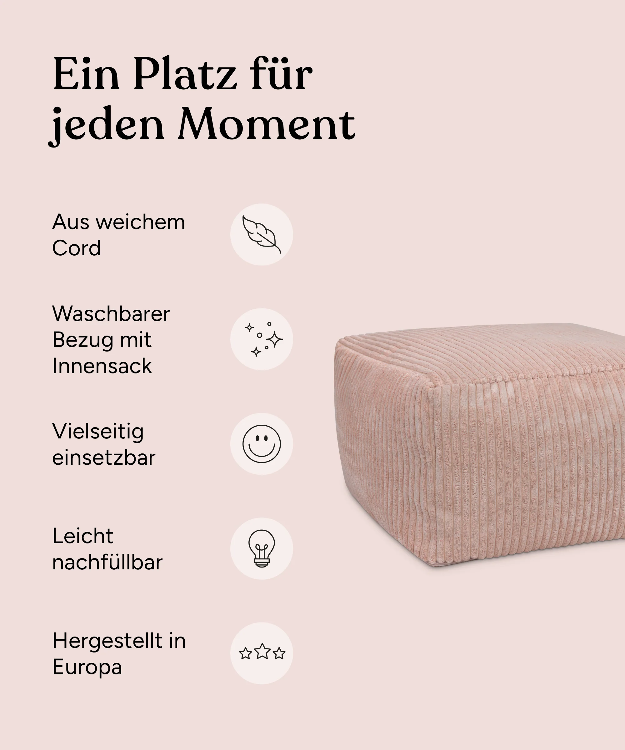 Sitzsack Pouf | Eckig - Image 3