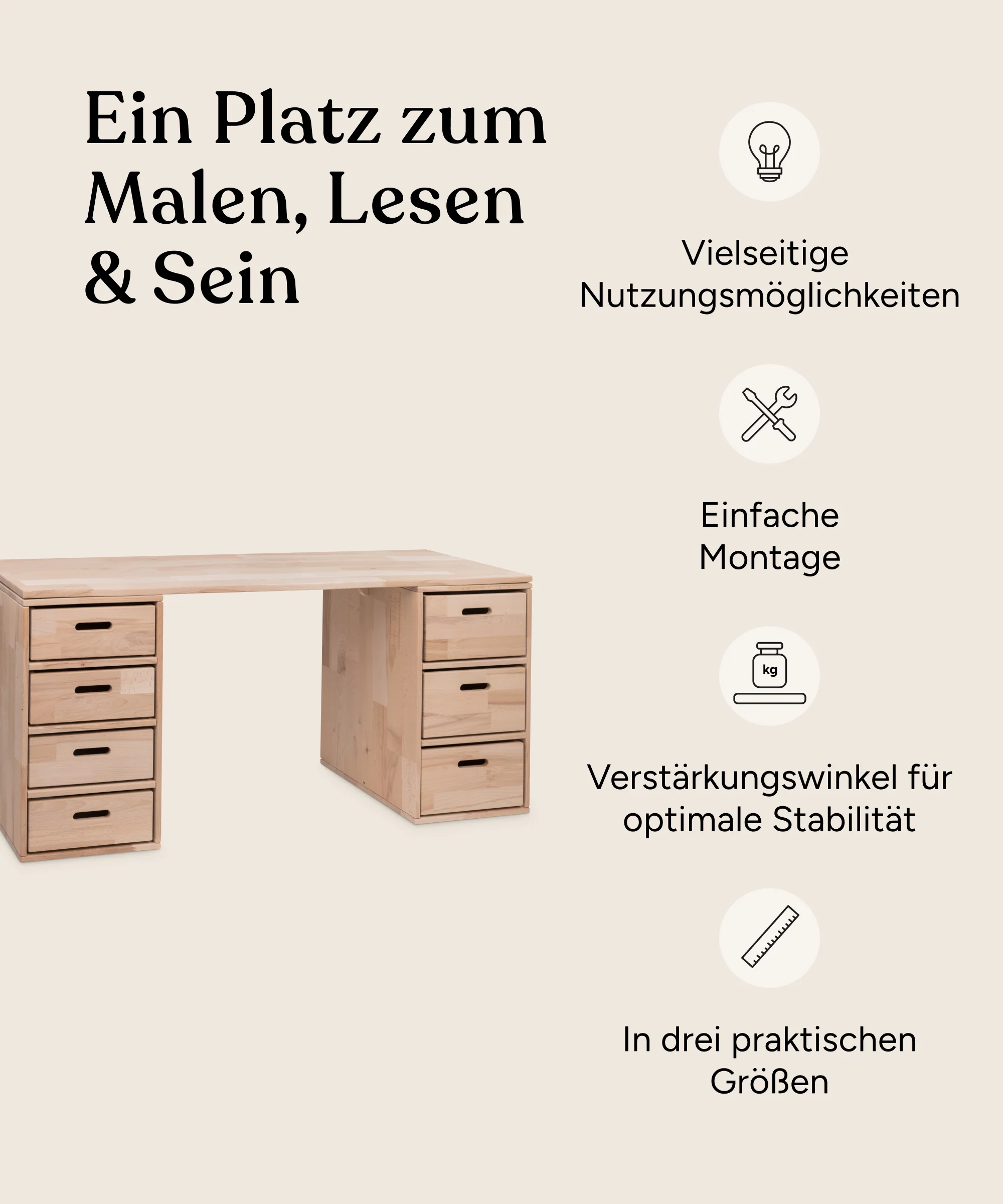 Tischplatte für Aufbewahrungssystem  (B-Ware)  |  Buche Natur - Image 3