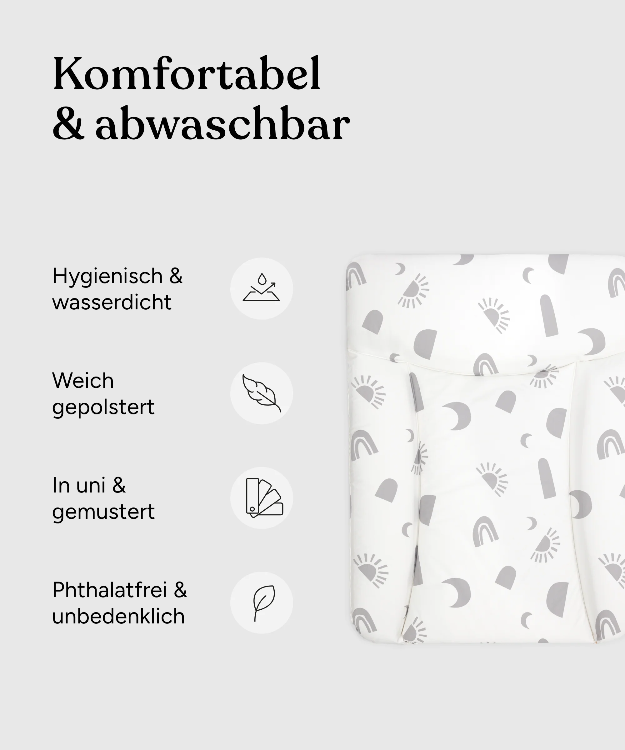 Wickelauflage  |  Abwaschbar  |  50 × 70 cm - Image 3